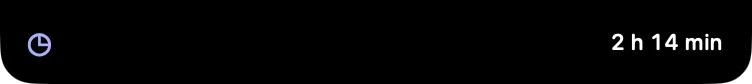Sereno’s closed notch showing 2 h 14 min. Example data. In Spanish.